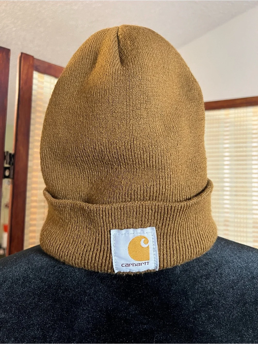 Carhartt Brown Knit Cuffed Beanie Hat A18 Carhartt Brown Workwear Unisex
